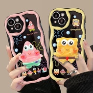 CK OPPO Reno 10 8t 7z 8z 6 4 pro A98 A94 A93 A79 A57 A55  A78 A71 A73 A58 A54 A38 A18 A17 A17K A16 A16S 5G clear aesthetic Spongebob Pie Star Wave shockproof phone case NYGNC