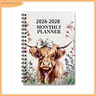 CONG 2026-2028 Monthly Planner 01 2026-12 2028 Twin Coil Binding Academic Planner
