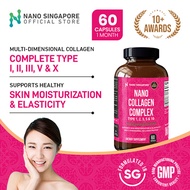 Collagen Complex Nano Collagen Type 1 2 3 5 10 - Max Collagen + Protein Vitamin Radiant Skin