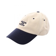 [Used] Celine CELINE Cap Triomphe Richelieu AA0IA2U7401RVM Cream/Navy Other Triomphe Richelieu Cap W