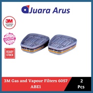 3M 6057 (CE/ SIRIM) Organic Vapor & Acid Gas Cartridge ABE1 Filter/ 6003 Discontinued (4 Pairs/ Box)