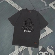 EVISU/God of Fortune/2026 Classic Round Neck Short-Sleeved T-Shirt Men Women Original Design Raglan 