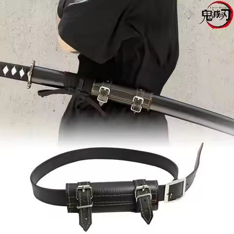 Real Size Katana Belt Holster Demon Slayer Anime Cosplay Prop Samurai Sword Sleeve Waist Japanese Ka