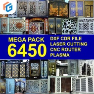 6450 cdr jpg and dxf File CNC plasma router laser cutting bundle panel