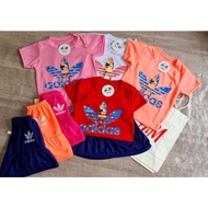 Inspired H&M Set Adidas Skirt Girl/Set Baju Budak Perempuan