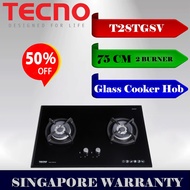 Tecno cooker hob T28TGSV  2-Burner 75cm Glass Hob with Inferno Wok Burner Technology | Free Delivery |