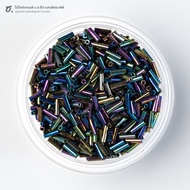 Long Beads Rainbow Blue Iridescent