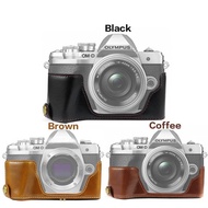 PU Leather Half Case for Olympus OM-D OMD E-M10 Mark III EM10III EM10 M3 Camera