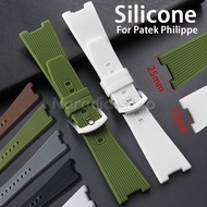 Concave Silicone Watchband for Patek Philippe Nautilus 5711 5712 5726 5980 Waterproof Rubber Watch S