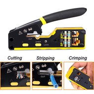RJ45 Pass Through Crimper Crimping Tool Network Tools Pliers Cat5 Cat6 8p RG RJ45 Ethernet Cable Str