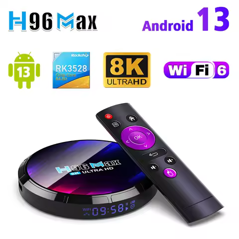 Android TV Box H96MAX RK3528 Android Box Support 2.4G/5.8G WiFi6 BT5.0 4K Video Set Top TV Box Decod