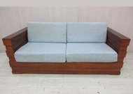 新竹二手家具◎百豐悅2手傢俱-二手沙發 詩肯174公分雙人柚木沙發 床尾椅 客廳沙發 休閒椅 苗栗2手家具 大安二手傢俱