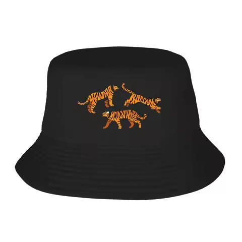Bengal Tigers - Mint Bucket Hats Panama For Kids Bob Hats Hip Hop Fisherman Hats Summer Beach Fishin