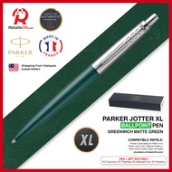 Parker Jotter XL Ballpoint Pen - Greenwich Matte Green CT (with Black - Medium (M) Refill) / {ORIGINAL} / [RetailsON]