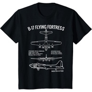 Vintage World War 2 Bombers USA WW2 Flying Fortress B-17 T-Shirt