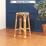 Minimalist Rattan Stool Chair | Rattan Bar Chair | Rattan Dining Chair | Double Chair