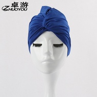 topi pantai cute hat woman cap woman Ins Ladies Swimming Cap Non-Waterproof Swimming Cap Solid Color
