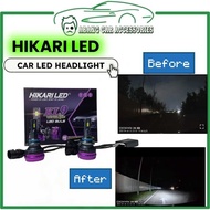 Hikari Led Bulb Car Headlight High Low Beam Lampu Kereta Terang&Jimat Tenaga(H4/H11/H7/HB/HIR2)