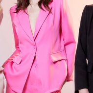 CALLING_COSTUME เสื้อสูททรงสวยกระดุมหน้า และกางเกงผ้าเดียวกัน Set 2 pieces (เสื้อสูท+กางเกง)(CL662)