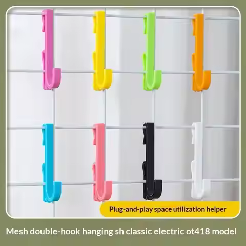 Plastic Mesh Grid Display Hook Damage Free Wall Clip Organizer for Wedding Exhibition Kindergarten D