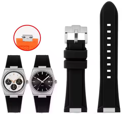 High-Grade Rubber Stainless Steel Quick Disassembly Strap for Tissot 1853 PRX Series T137.407/410 Me