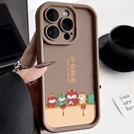Goodcase🔥Ready Stock🔥ปีมะโรง (งูใหญ่) dragon🐉2024 New Year Casing for Oppo A17 A18 A57 A58 A38 A98 A79 Reno 8T 6  A92 A16 A1k A3s A15S A52 A5s A9 A12 A77A15Matte Liquid Silicone Phone Case Best Blessing Shockproof Soft Case เคสโทรศัพท์ oppo