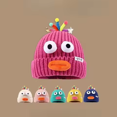 Beanie Hat New Fun Quirky Knitting Hat Autumn Winter Windproof Beanie Hat Cold Proof Festival Access