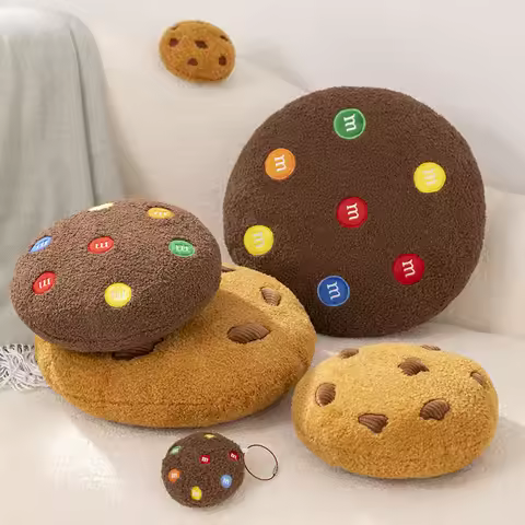 3 Size Simulation Chocolate Biscuits Plush Pillow Cute Cartoon Chocolate Chip Cookies Plush Toys Kid