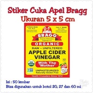 Apple vinegar sticker Bragg apple cider vinegar sticker/ Bragg apple cider vinegar sticker/