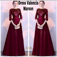 DRESS VALENCIA/ BUSANA DRESS PAKAIAN WANITA/LONG DRESS/PARTY DRESS/GAUN PANJANG/GAUN PESTA/DRESS BRUKAT/TERMURAH/PROMO/DRESS WANITA(GOOD QUALITY)