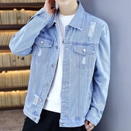 JOOM Denim Jacket Men Hole Retro Streetwear Hip Hop Bomber Jackets for Men winter coat men 2023 wint