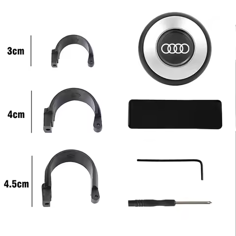 1pcs Car 360 Degree Rotating Steering Wheel Booster Valve Cap For Audi Sline A4 B7 B8 B9 A3 8V 8L B5