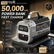 JNJ Technology Original 3C Powerbank 50000mah 100W Fast Charging Built In Cable Emergency Light