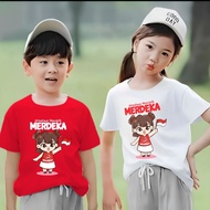 MERAH Free Name of Children's T-shirts for Independence Day and/ Boys and Girls Clothing August 17, 