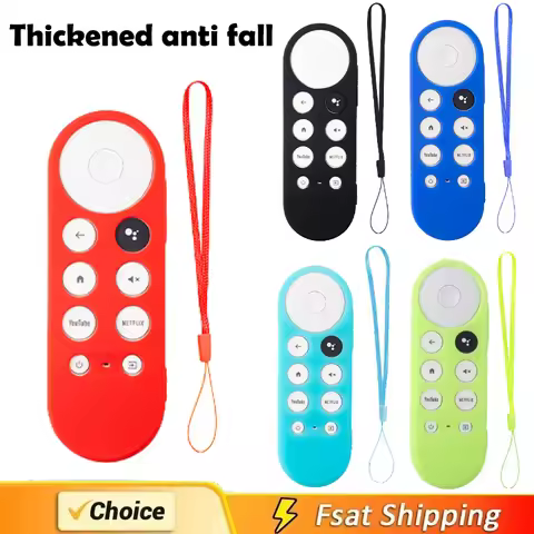 Silicone Protective Case For Google Chromecast SmartTV Remote Control Non-slip Soft Durable Shockpro
