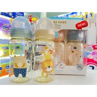 BABI CARE Tritan Wide Neck Milk Bottle Tea Color Mixed Patterns 4oz./8oz. BC736/BC737