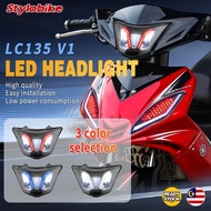 New LED Head lamp LC135 V1 LC V1 Mata Gaban 7 Colors Pilot Lamp Signal Light LC 135 Lampu Dada RGB R