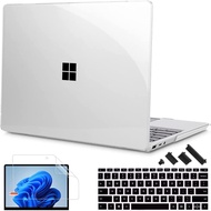 【4in1】Crystal Clear Protective Case for 12.4 inch Microsoft Surface Laptop Go 2 (2022) Surface Laptop 3/4/5 13.5inch Metal version/cloth version