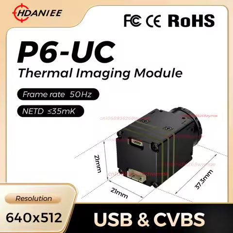 New 640x512 VOx Uncooled IR Camera USB UVC CVBS Output 900m Detection Distance for Drone Thermal Ima