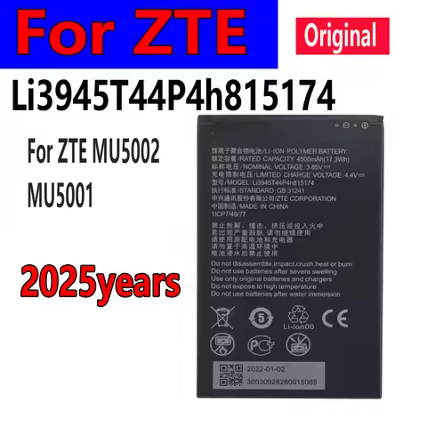 4500mAh New Li3945T44P4h815174 For ZTE MU5002 MU5001 Wifi 5G Wifi6Battery For ZTE MU5002 MU5001 Wifi