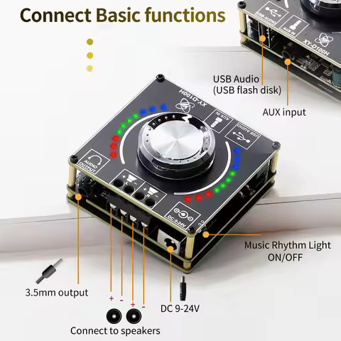 XY-D100H HIFI Level 100Wx2 5.1 Bluetooth Mini Digital Stereo Speaker Power Amplifier Board TPA3116 M