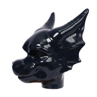 NEW Furrjoi Silicone Black Dragon Mask for Cosplay Costumes Furry Tights Upgrade Latex Headgear Hall