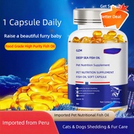 140Pcs Salmon Fish Oil for Pet Cat Dog Supplements Powder vitamin probiotic Minyak Ikan untuk kucing