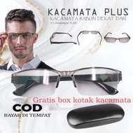 BEST PRODUK KACAMATA KACA MATA BACA PLUS HITAM KACA GELAP BENING