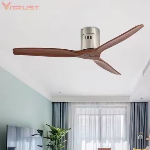 Wooden Ceiling Fan No Light Home Decorate Solid Ceiling Fan 42" 52"