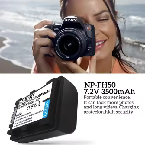 NP-FH50 Battery for Sony NP-FH40 NP-FH30 and DSLR-A230 DSLR-A330 DSLR-A290 DSLR-A380 DSLR-A390 HDR-T