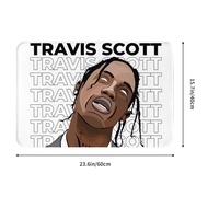 New Travis Scott logo (4) Bathroom Flannel Floor Mat Toilet Toilet Anti-slip Foot Mat Coffee Table D