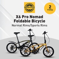 X6 Pro Nomad | Foldable Bicycle 20 Inch Aluminium | 9 Speed Shimano Altus Groupset | Singapore Item