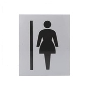 SEMI PLAT TOILET LOGO FEMALE WOMEN'S/ LADIES'/ 12X10CM