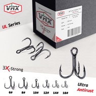 Ecer Treble Hook 3x Strong VRX UL Series ukuran 16 14 12 10 8 Kail Trible Pancing Jangkar 5149-3X-BN